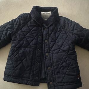 Janie and Jack Navy Quilted Puffer Jacket for Kids